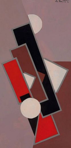 Peinture sur toile de Bela De Kristo, Composition suprematiste, 1976 reproduction peinte à la main