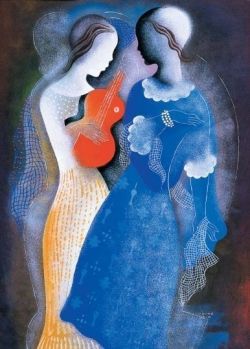 Peinture sur toile de Bela Kadar Music 1931 reproduction peinte à la main