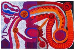 Peinture sur toile de Betty Kuntiwa Pumani And Marina Pumani Brown - Antara 2020 reproduction peinte à la main
