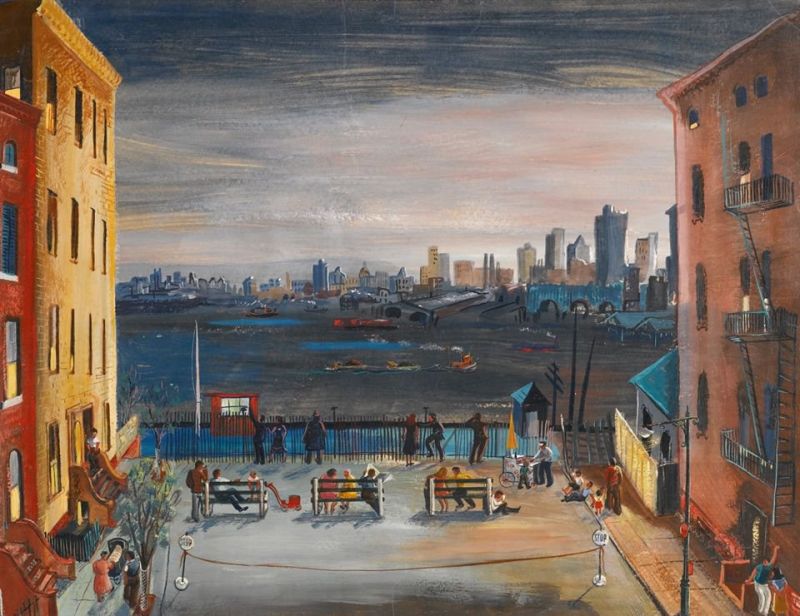 Boris Grigoriev Brooklyn Heights Ca. 1935
