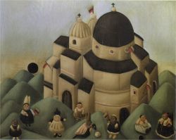 Peinture sur toile de Botero, La grande fête reproduction peinte à la main