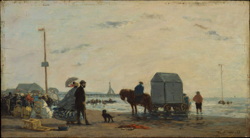Boudin, A la plage à Trouville - 1863