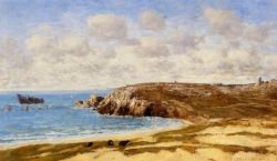 Peinture sur toile de Boudin, Camaret, Le Toulinguet - 1872 reproduction peinte à la main
