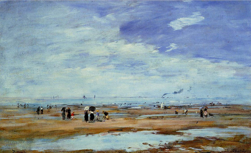 Boudin, Deauville, la plage, marée basse - 1887