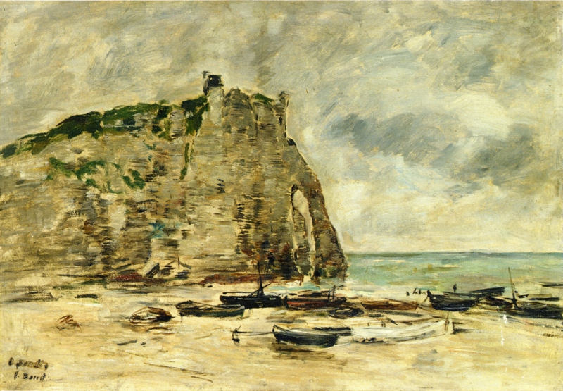 Boudin, Étretat, La Falaise d'Aval - 1892