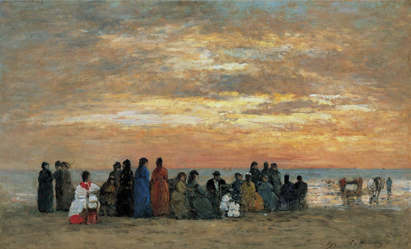 Boudin, Figures à la plage de Trouville - 1869