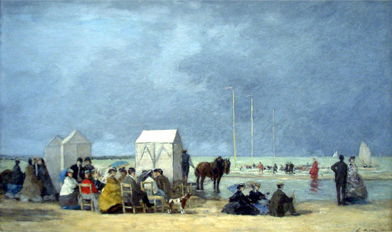 Boudin, L'heure du bain à Deauville - 1865