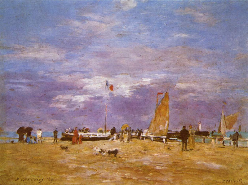 Boudin, La jetée de Deauville - 1869