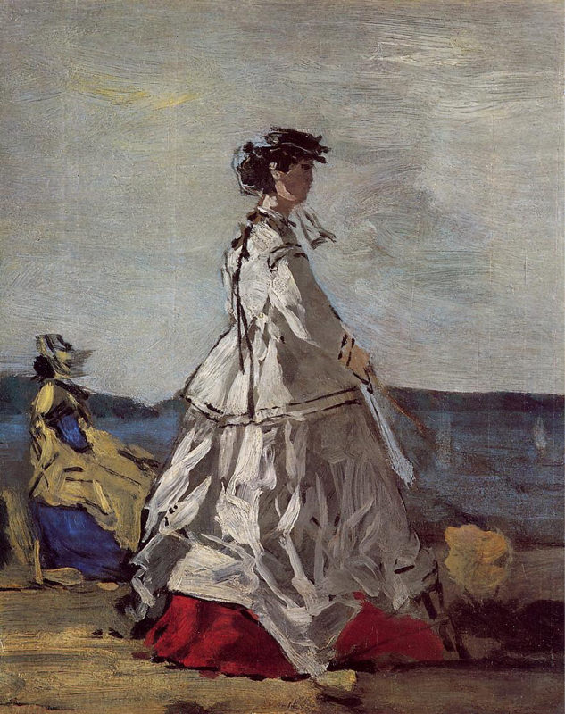 Boudin, La princesse Pauline Metternich à la plage - 1865