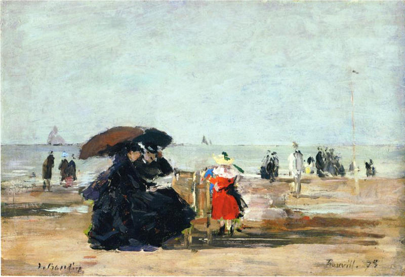 Boudin, Scène de plage, Trouville - 1875