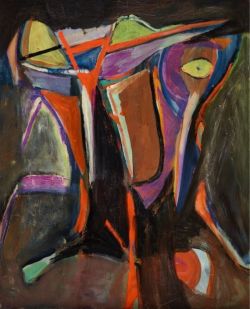 Peinture sur toile de Bram Van Velde Untitled Paris - Boulevard De La Gare 1956 reproduction peinte à la main