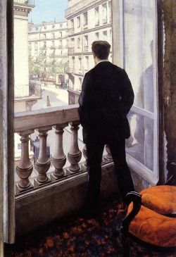Peinture sur toile de Caillebotte Jeune Homme A La Fenetre reproduction peinte à la main