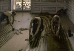 Peinture sur toile de Caillebotte Les Raboteurs De Parquet reproduction peinte à la main