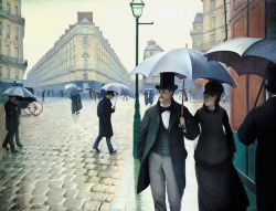 Peinture sur toile de Caillebotte Rue De Paris Temps De Pluie reproduction peinte à la main