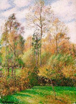 Camille Pissarro - Autumn Poplars Eragny 1894 reproduction peinte à la main