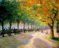 Peinture sur toile de Camille Pissarro, Hyde park reproduction peinte à la main