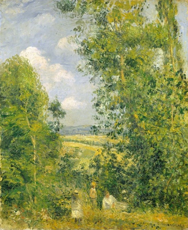 Camille Pissarro, Resting In The Woods At Pontoise, 1878
