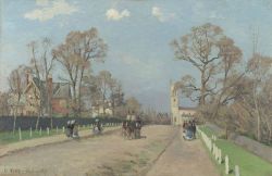 Peinture sur toile de Camille Pissarro, The Avenue, Sydenham, 1871 reproduction peinte à la main
