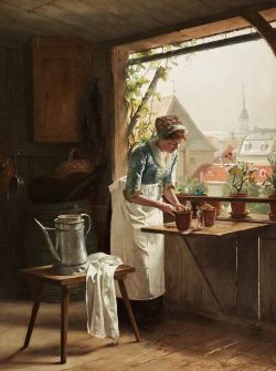 Peinture sur toile de Carl Henrik Nordenberg Woman At A Window 1885 reproduction peinte à la main