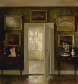 Peinture sur toile de Carl Holsøe, A Room with Views reproduction peinte à la main