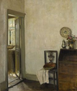 Peinture sur toile de Carl Holsøe, The Kitchen Doorway reproduction peinte à la main