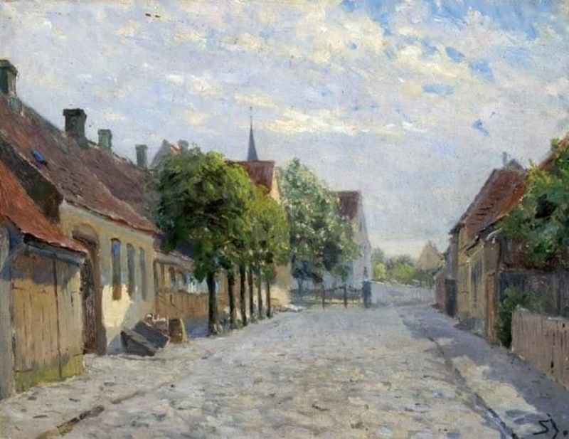 Carl Martin Soya-jensen View Of A Village Street