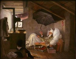 Peinture sur toile de Carl Spitzweg Le Pauvre Poete reproduction peinte à la main