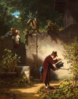 Peinture sur toile de Carl Spitzweg The Flower Friend reproduction peinte à la main