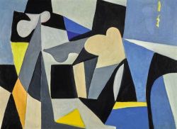 Peinture sur toile de Casimir Zielenkiewic Caziel Composition Number 19 reproduction peinte à la main