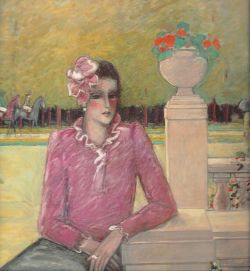 Peinture sur toile de Cassigneul Au Champ En Rose reproduction peinte à la main