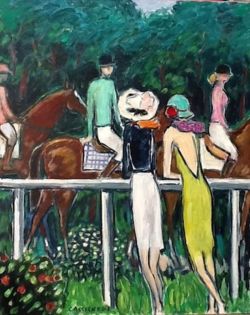 Peinture sur toile de Cassigneul Avant Les Courses reproduction peinte à la main