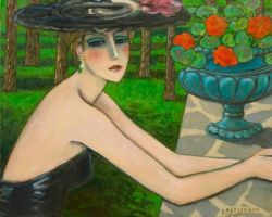 Peinture sur toile de Cassigneul En Attendant reproduction peinte à la main