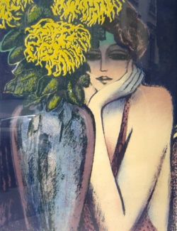 Peinture sur toile de Cassigneul Fleurs Jaunes reproduction peinte à la main
