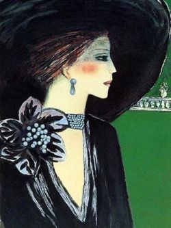Peinture sur toile de Cassigneul La Fleur Noire reproduction peinte à la main