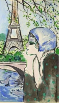 Peinture sur toile de Cassigneul La Tour Eiffel reproduction peinte à la main