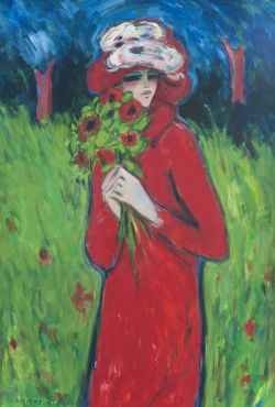 Peinture sur toile de Cassigneul Le Manteau Rouge reproduction peinte à la main