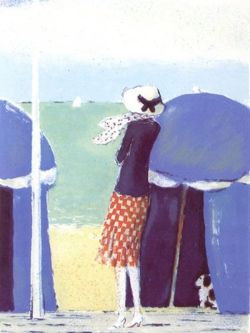 Peinture sur toile de Cassigneul Les Tentes Bleues reproduction peinte à la main
