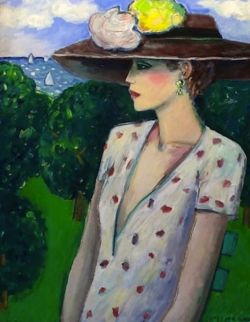 Peinture sur toile de Cassigneul Robe A Pois reproduction peinte à la main