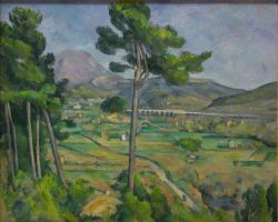 Peinture sur toile de Cezanne La Montagne Sainte Victoire Vue De Montbriand reproduction peinte à la main