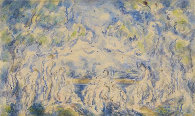 Cezanne Paul Baigneuses Devant Une Montagne Ca. 1902-06