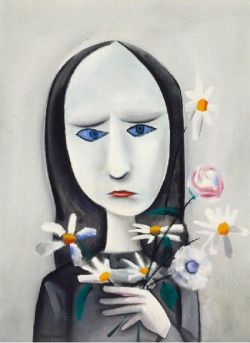 Peinture sur toile de Charles Blackman Angry Young Girl 1958 reproduction peinte à la main