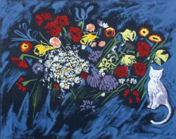 Peinture sur toile de Charles Blackman Fifty Flowers reproduction peinte à la main