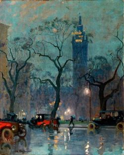 Peinture sur toile de Charles Constantin Hoffbauer Madison Square 1906 reproduction peinte à la main