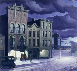 Peinture sur toile de Charles E. Burchfield Winter Twilight 1930 reproduction peinte à la main