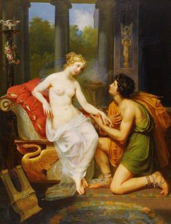 Peinture sur toile de Charles Meynier Helen And Paris reproduction peinte à la main