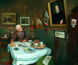 Peinture sur toile de Charles Spencelayh Mother 1944 reproduction peinte à la main