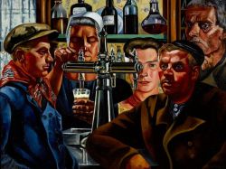 Peinture sur toile de Charley Toorop Aan De Toog Westkapelle reproduction peinte à la main