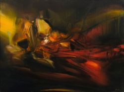 Peinture sur toile de Chu Teh-chun Zhu Dequn L Automne 1976 reproduction peinte à la main