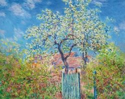 Peinture sur toile de Claude Monet, Blossoming Pear Tree, 1885 reproduction peinte à la main