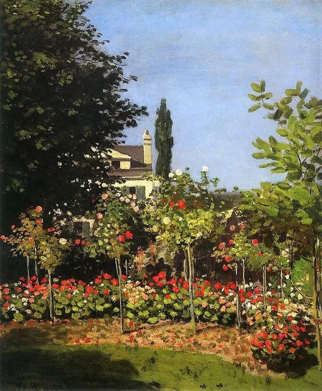 Claude Monet, Garden in Bloom in Sainte-Addresse, 1866